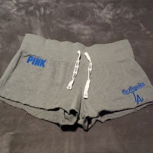 Pink Victoria secret Dodgers shorts